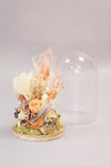 Dried Flowers designed inside glass dome